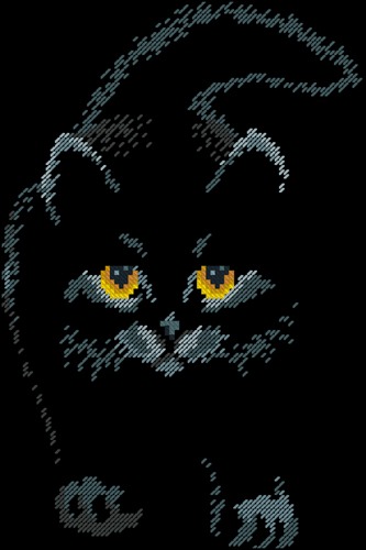 Предпросмотр - Схема вышивки «Черно-белый кот» - Автор «olich-pushistik» - Авторы - Вышивка крестом