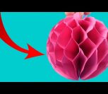 ВИДЕО: Как сделать новогодний шар из бумажных сот?