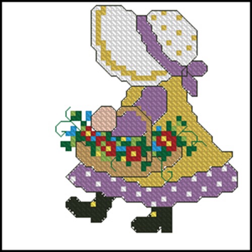 Схема для вышивания бисером Девушка с коромыслом А3-К Acorns