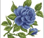 Подушка с синей розой