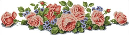 Розы (горизонтальная вышивка)
