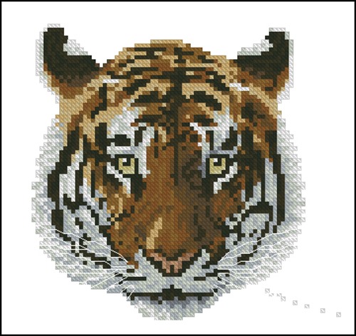 Схема вышивки Тигр - Скачать бесплатно схемы вышивки крестом
