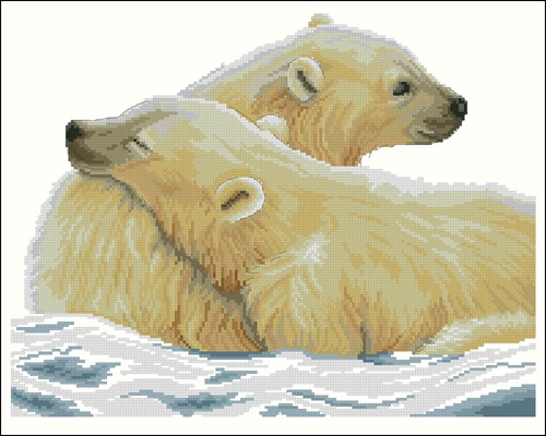 Polar Bear and His Cub Counted