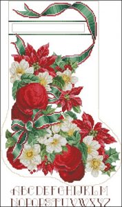 Apple & Roses Stocking - Vermillion