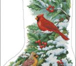 Early snow cardinals stocking