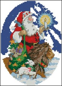 Santa With Friends Ornament