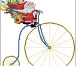 Санта Клаус на велосипеде