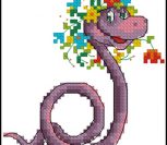 Snake with a wreath