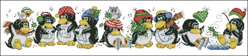 Christmas Penguin Row