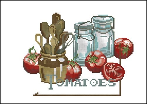 Tomatoes (кухонная вышивка)