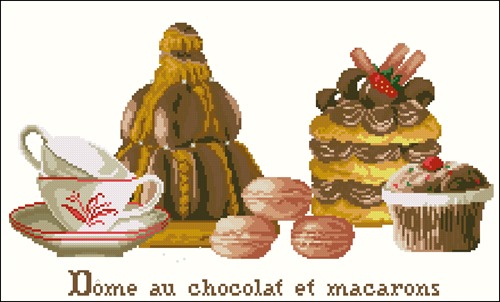 Chocolate Dome and Macaroon