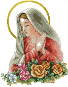 Дева Мария с цветами