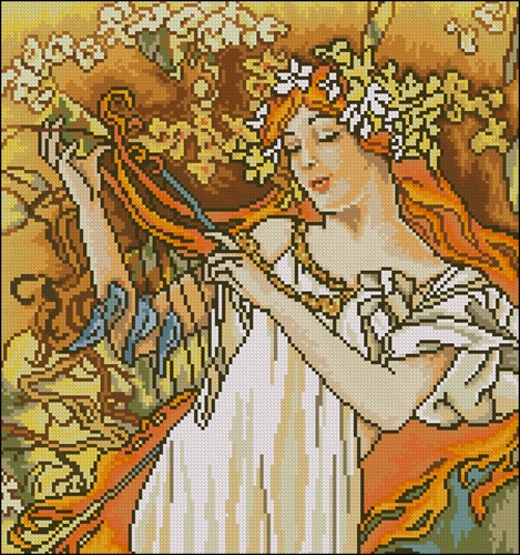 Autumn Melody, after A. Mucha