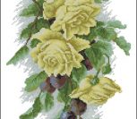 Желтые розы со сливами