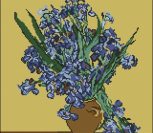 Vase mit Irises
