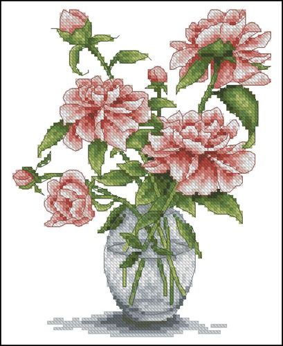 Розы в вазе (Joy Sunday)