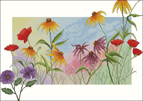 Watercolor wildflowers