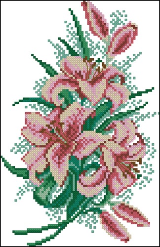 Лилии розовые