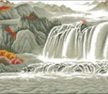 Китайская живопись водопад