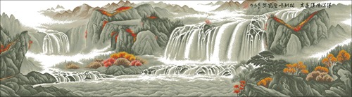 Китайская живопись водопад