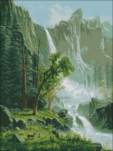 Пейзаж с водопадом (Waterfalls view)
