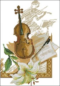 Скрипка с лилией