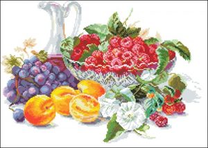 Абрикосы и малина