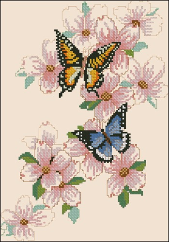 Butterflies and Dogwood