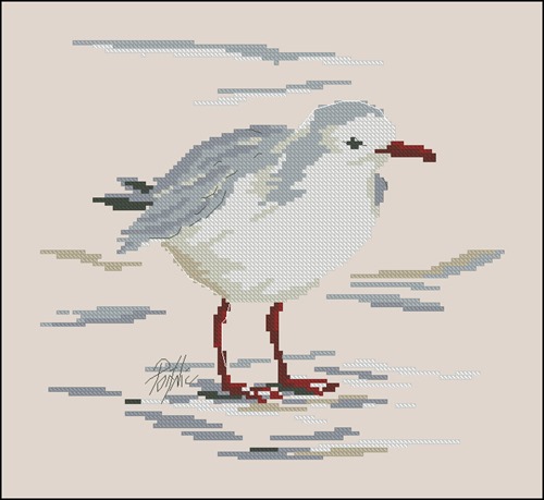 Cross stitch bird