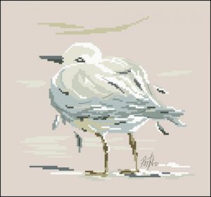 Cross stitch bird