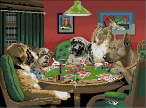 Собаки играют в покер