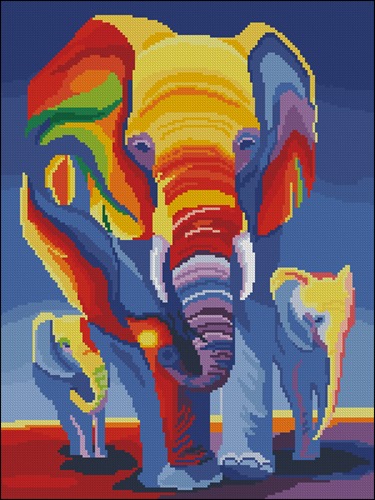 Coloured elephants