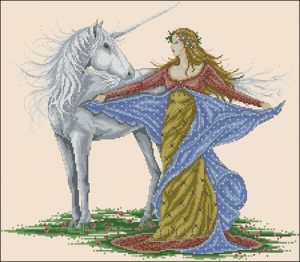 Unicorn and the maiden