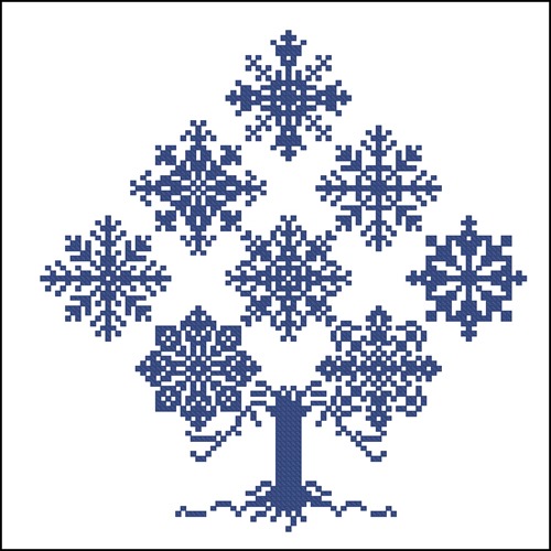 Дерево из снежинок