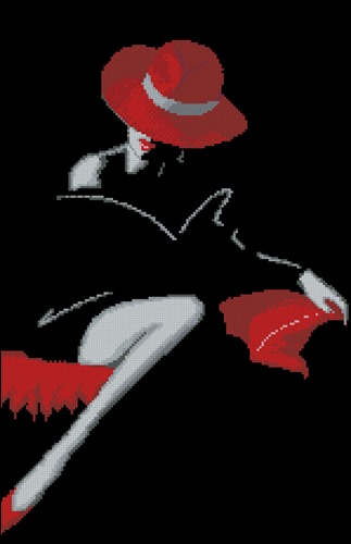 Загадочная дама в красной шляпе